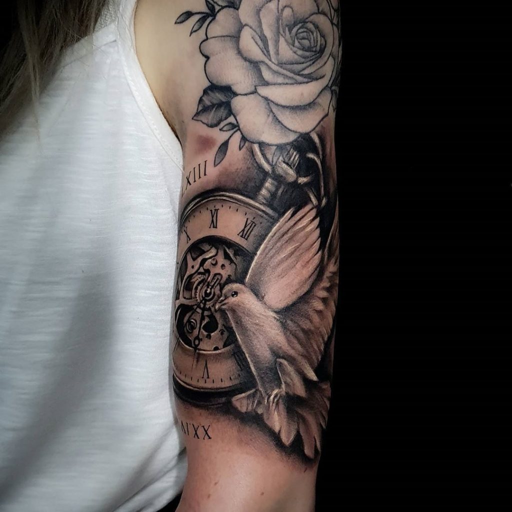 100 Dove Rose Arm Tattoo Design png  jpg 2023